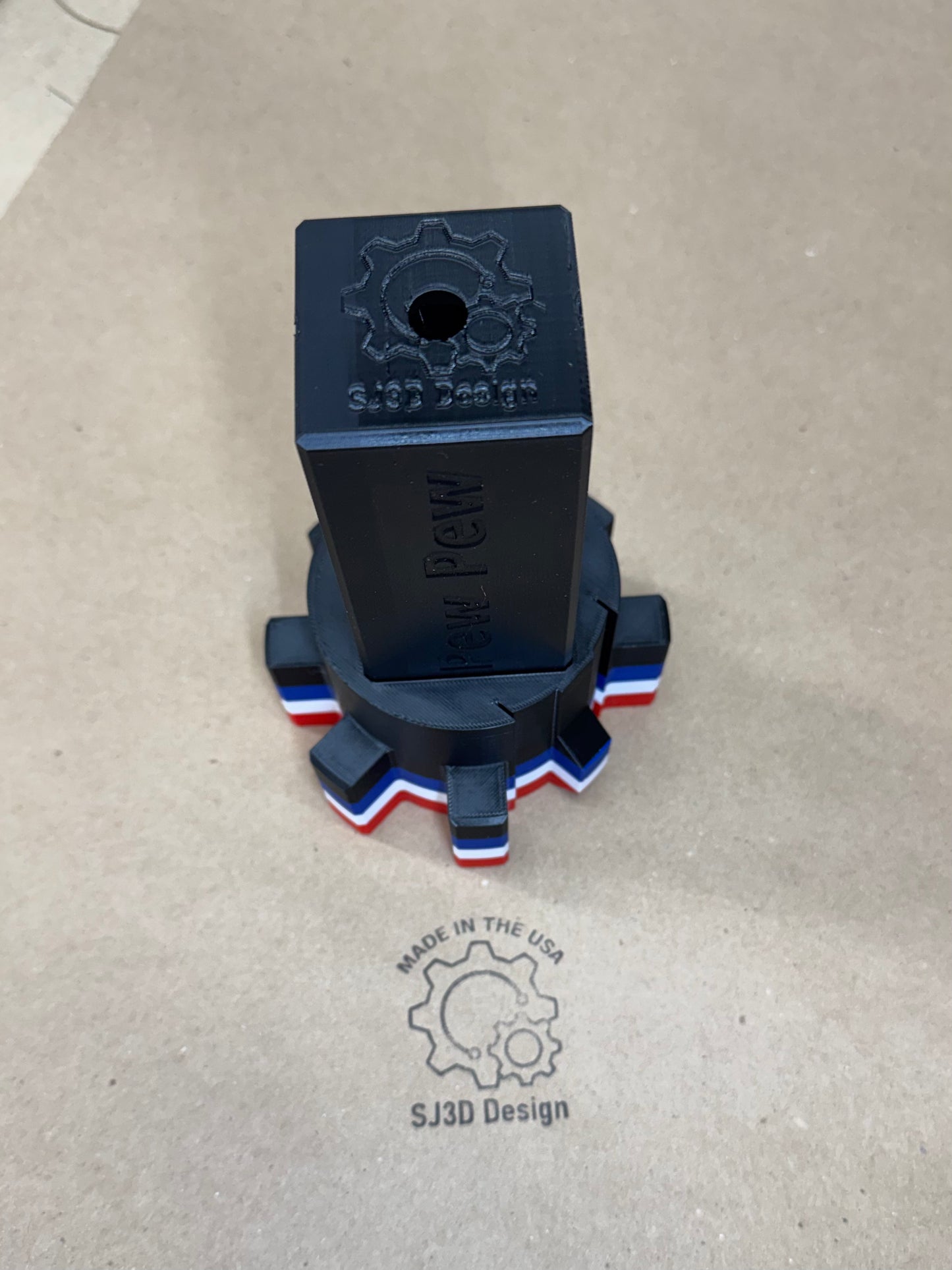 AR15 RED WHITE and BLUE!!! Bolt Head multi pin hitch, pew pew. All size hitches.