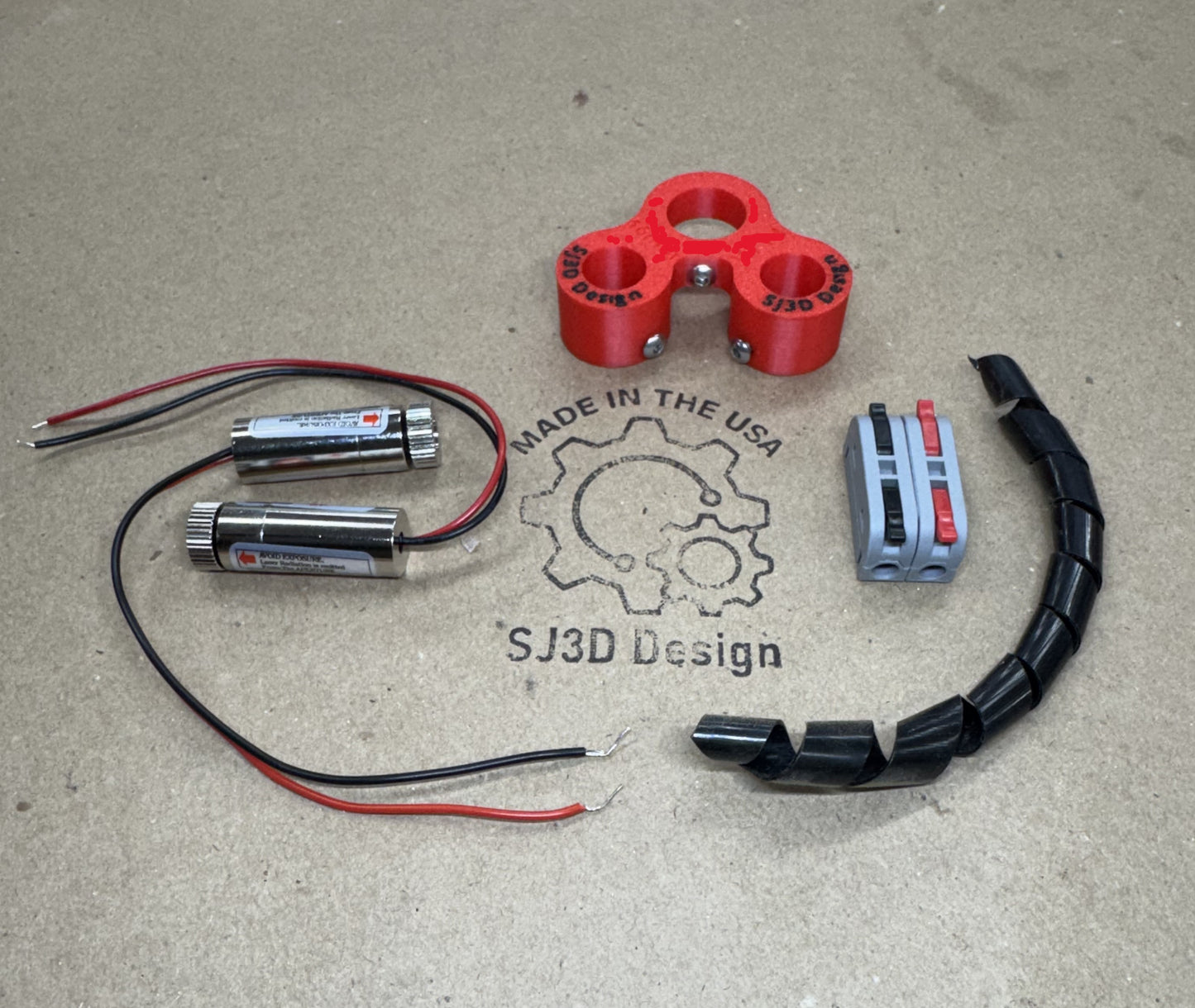 Laser cut positioning kit, major improvement for Co2 lasers!